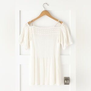 Zara Cream Lace Detail Blouse